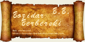 Božidar Berberski vizit kartica